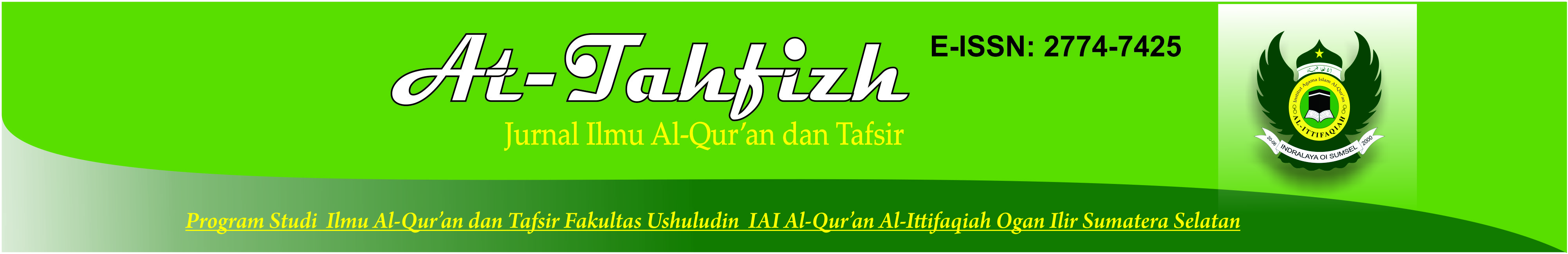 Header Jurnal At-Tahfidz