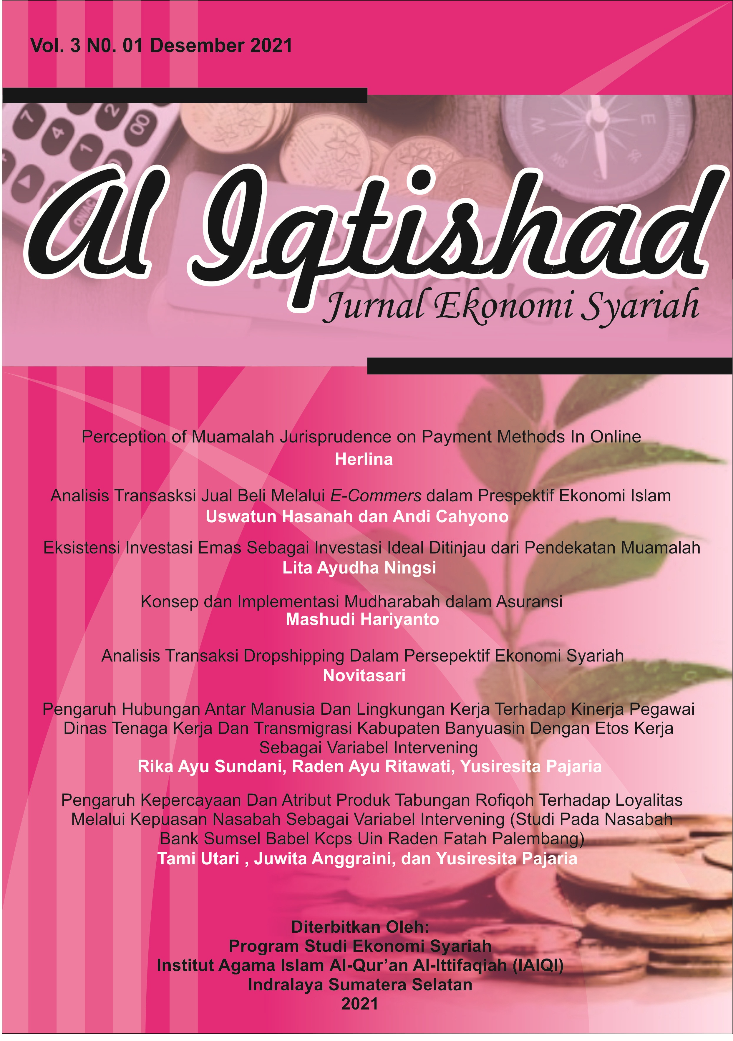 Al-Iqtishad: Jurnal Ekonomi Syariah